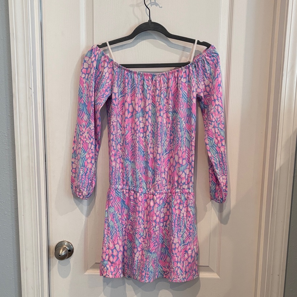 Lilly Pulitzer XS Lana Skort Romper in pink sorbet High altitude print